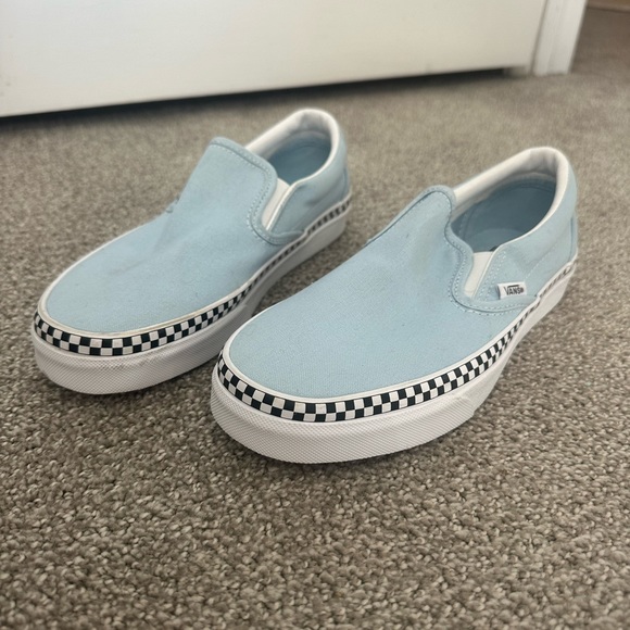 Vans Light Blue Slip-On Sneakers - Picture 4 of 10